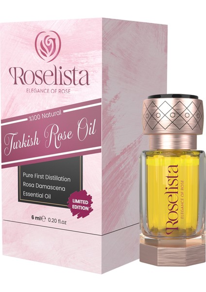 Saf Türk Esansiyel Gül Yağı (Turkish Rose Essential Oil) %100 Doğal 6 ml