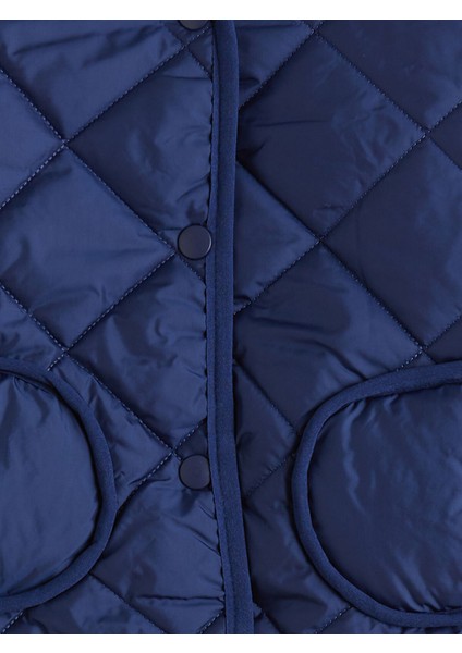 Yeni Sezon Bisiklet Yaka Kapitone Desenli Kız Çocuk Mont fiyatları