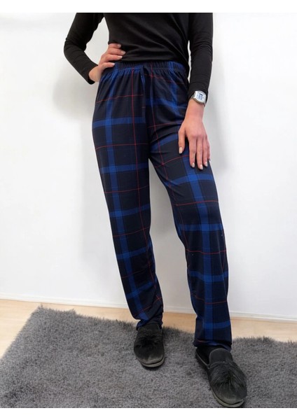 Venüsshopping- Freshness 801 Bayan Beli Lastikli Ekose Süet Tek Pijama Altı fiyatları