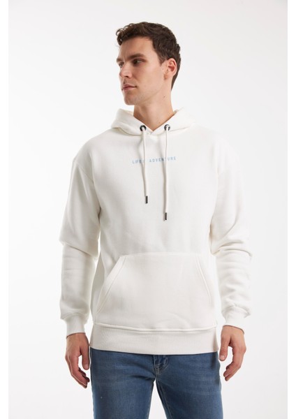 Cold Train Kırık Beyaz Hoodıe Sweatshırt