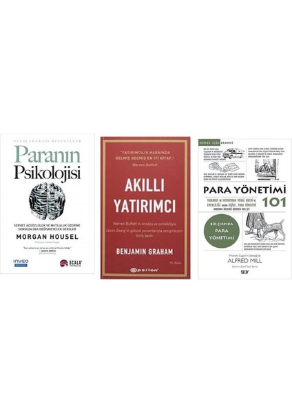 Paranin Psikolojiosi+ Akilli Yatirimci + Para Yonetimi 101=(3KITAP)