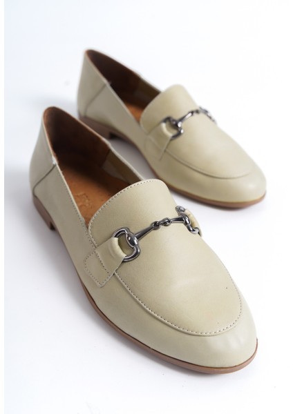 Deri Babet Toka Detaylı Loafer