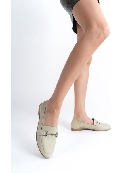 Deri Babet Toka Detaylı Loafer