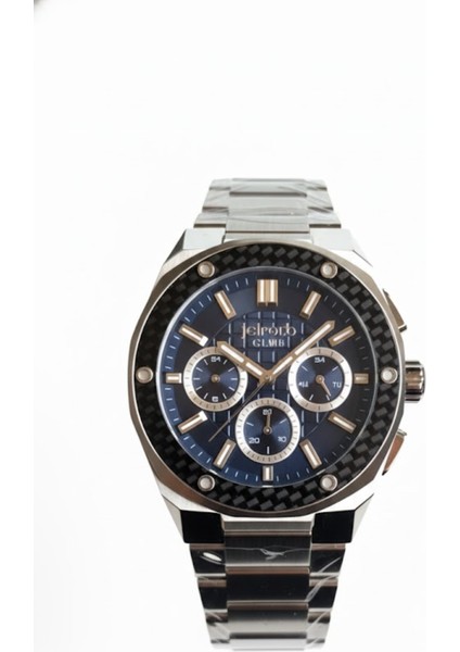 Erkek Kol Saati Gümüş Renk, Mavi Kadran - Şık Metal Kordon, 2 Yıl Garantili