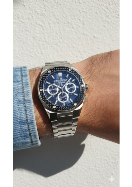 Erkek Kol Saati Gümüş Renk, Mavi Kadran - Şık Metal Kordon, 2 Yıl Garantili modelleri