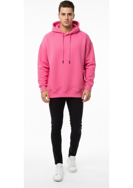 Pembe Oversize Üç Ip Unisex Sweatshirt fiyatları