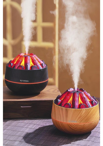 Torıma H11 Koyu Kahve Odun Ateşi Efekli 300ML Sessiz Ultrasonik Hava Nemlendirici fırsatları