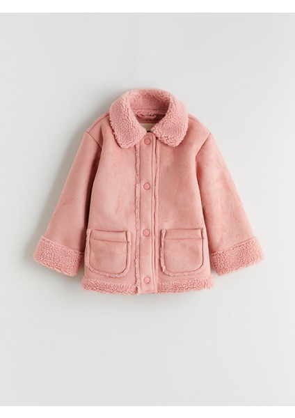Yeni Sezon Kürk Yaka Süet Kız Çocuk Mont