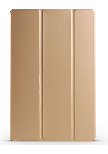 Galaxy Tab S9 Fe Plus Uyumlu Hgea Smart Cover Standlı 1-1 Kılıf-Gold
