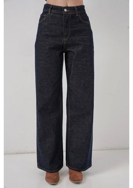 Kadın Ceket Pantolon Kot Ikili Takım 30059 - Koyu Mavi fırsatları