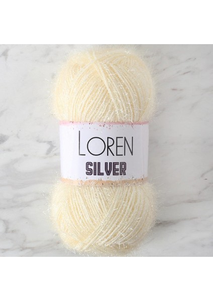 Loren Sılver Krem El Örgü Ipi - RS0065 - 34071