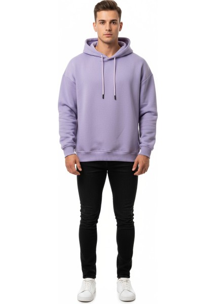 Lila Oversize Üç Ip Unisex Sweatshirt fiyatları