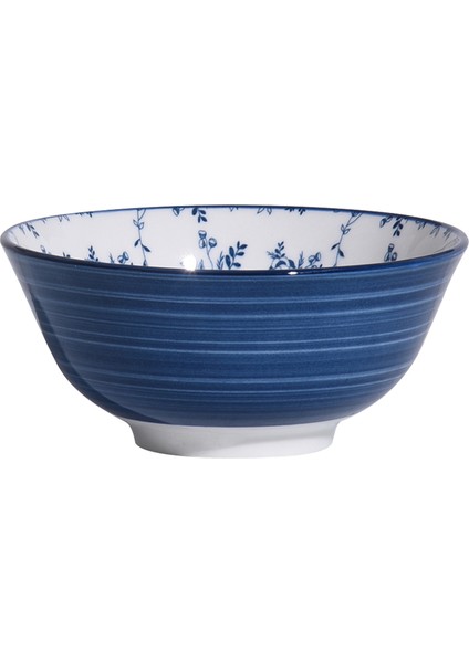 Porselen Mavi Sarmaşık Kase 15 cm