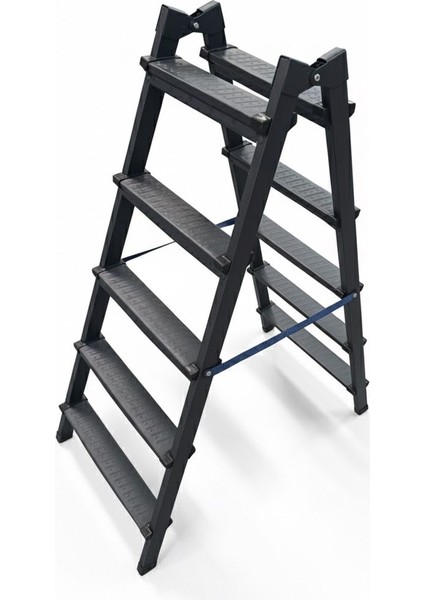 5+5 Çift Taraflı Katlanır Sac Merdiven – Dayanıklı Çelik Gövde, Kaymaz Basamaklı, Ev ve Iş Kullanımına Uygun