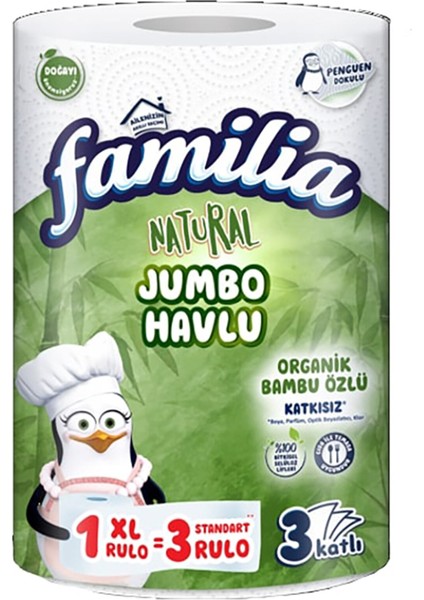 Plus 1=3 Jumbo Dev Havlu 4 Adet