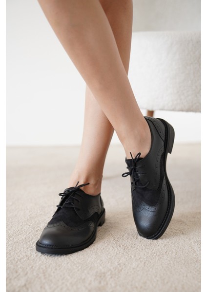 Kadın Günlük Ayakkabı - Oxford Siyah Rugan fırsatları