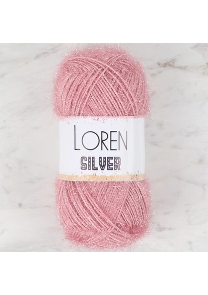 Loren Silver Pembe El Örgü Ipi - RS0038 - 34080