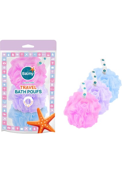 Balmy 3'lü Banyo Lifi Seyahat Seti 4 Adet