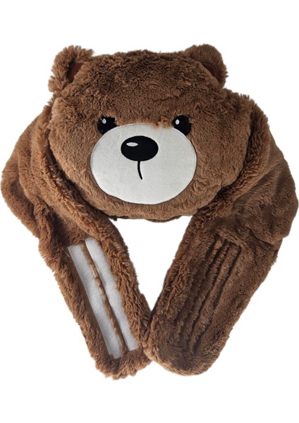 Bele Sarılan Cepli Peluş Ayı Sıcak Su Torbası 600 ml