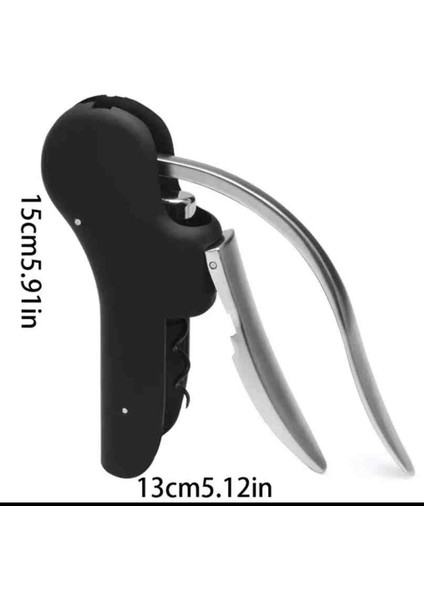 Tirbuşon Profesyonel Dökme Demir Şarap ve Şampanya Mantar Açacağı Güvenli Tutuşlu