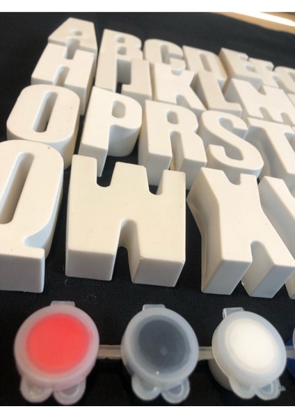 Alfabe (3d) Harfler Taş Boyama Seti Çocuk Gelişimi Eğitici Oyuncaklar Etkinlik Taş Boyama