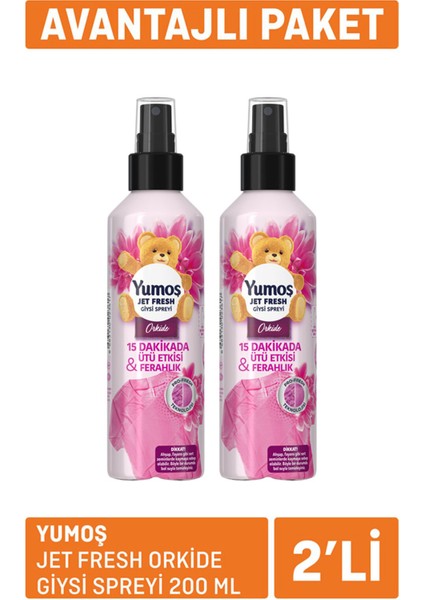 Jet Fresh Orkide Giysi Spreyi 2X200 ml 3 Adet