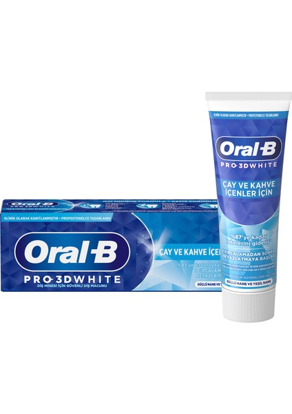 Pro-3dw Çay & Kahve Içenler Için Diş Macunu 75ML 4 Adet