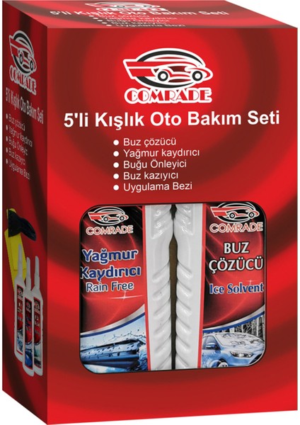Kışlık Oto Bakım Seti 5'li 2 Adet