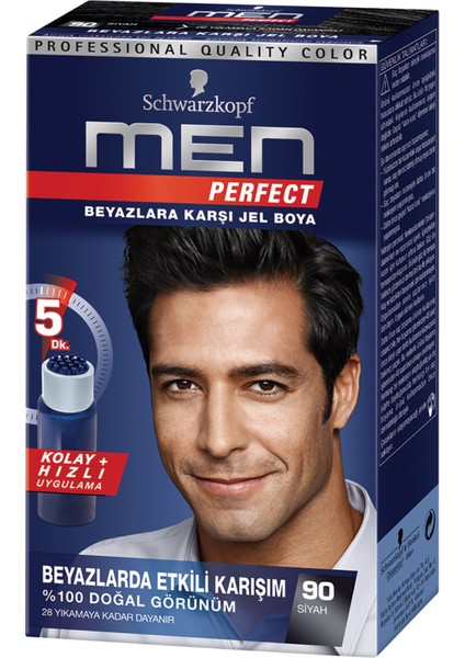 Men Perfect Erkek Saç Boyası 90 Siyah
