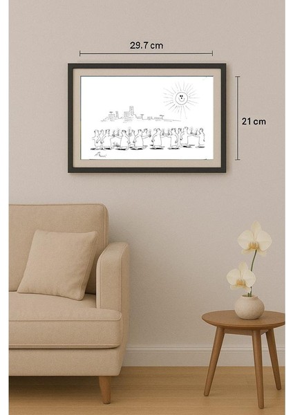 Ali Divandari 29X21CM Orijinal Karikatür Tablo fiyatları