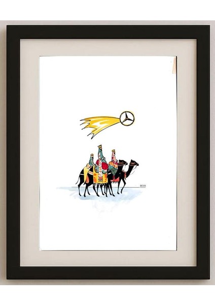 Winfried Besslich 29X21CM Orijinal Karikatür Tablo