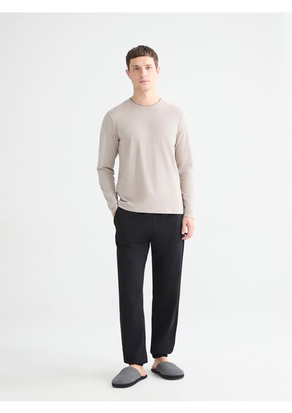 Yeni Sezon Bisiklet Yaka Uzun Kollu Erkek Pijama Üst fiyatları