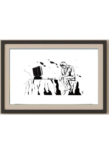 Heymans Patrick 29X21CM Orijinal Karikatür Tablo