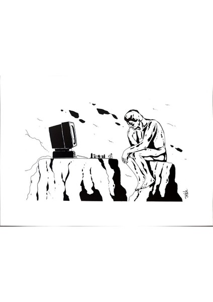 Heymans Patrick 29X21CM Orijinal Karikatür Tablo modelleri