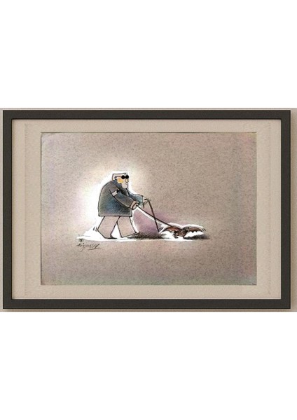 Sepideh Anjomrooz 29X21CM Orijinal Karikatür Tablo