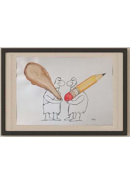 Yayo Diego Herrera 43X30CM Orijinal Karikatür Tablo