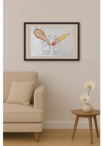 Yayo Diego Herrera 43X30CM Orijinal Karikatür Tablo fiyatları