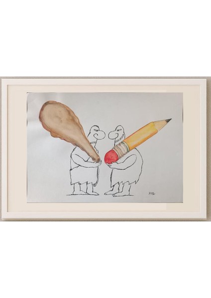 Yayo Diego Herrera 43X30CM Orijinal Karikatür Tablo fırsatları