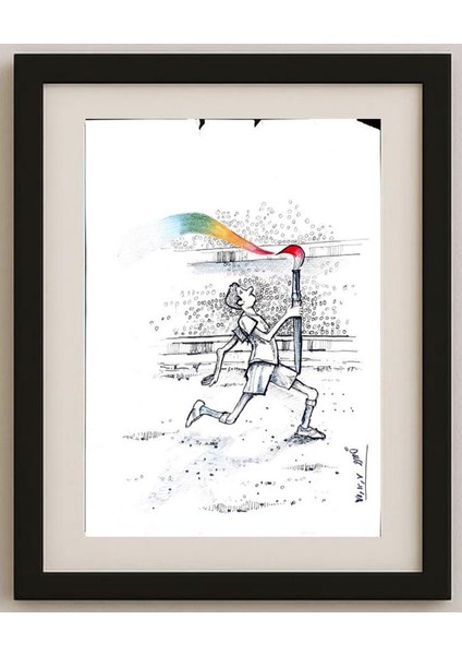 Khosro Nasrolahi 29X21CM Orijinal Karikatür Tablo