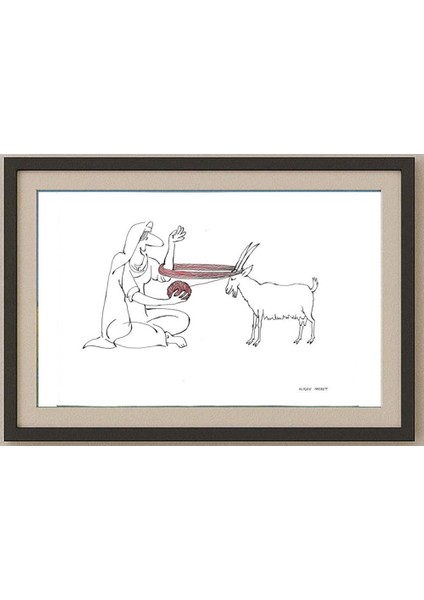 Meret Klıçev 43X30CM Orijinal Karikatür Tablo