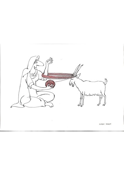 Meret Klıçev 43X30CM Orijinal Karikatür Tablo modelleri