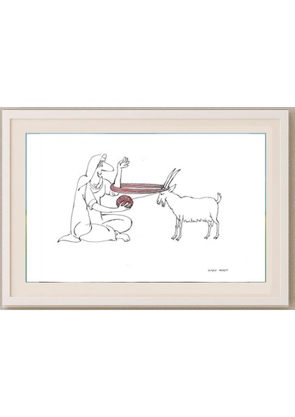 Meret Klıçev 43X30CM Orijinal Karikatür Tablo fırsatları