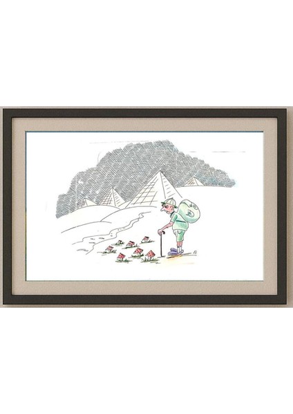 George Sabev 35X25CM Orijinal Karikatür Tablo