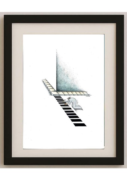 Vladimiras Beresniovas 29X21CM Orijinal Karikatür Tablo