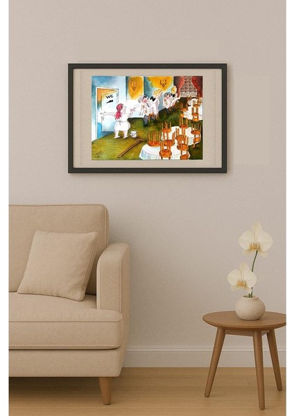 Octavian Qovari 35X25CM Orijinal Karikatür Tablo fiyatları