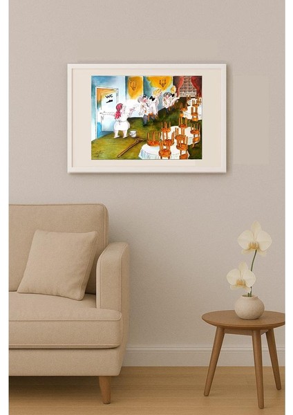 Octavian Qovari 35X25CM Orijinal Karikatür Tablo indirimleri