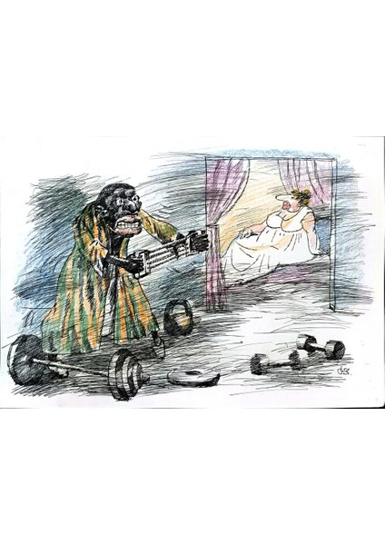 Borigen 29X21CM Orijinal Karikatür Tablo modelleri