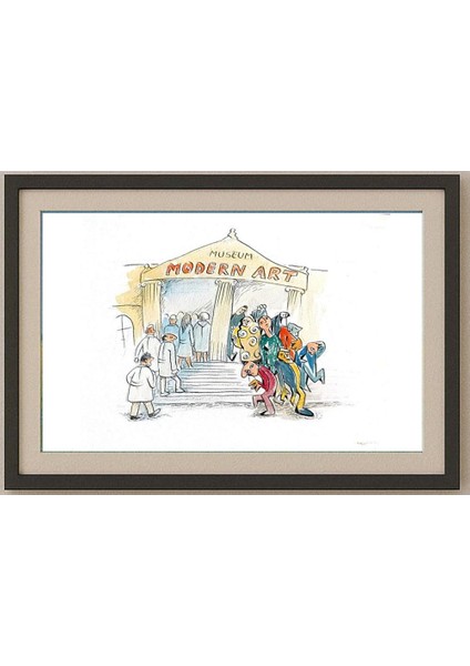 Wolfgang Schlegel 29X21CM Orijinal Karikatür Tablo