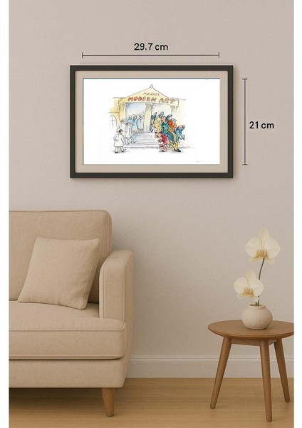 Wolfgang Schlegel 29X21CM Orijinal Karikatür Tablo fiyatları