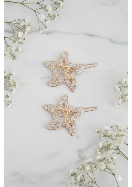 Love Modelli Metal Toka, Metal Klipsli Love Toka (2 Adet)